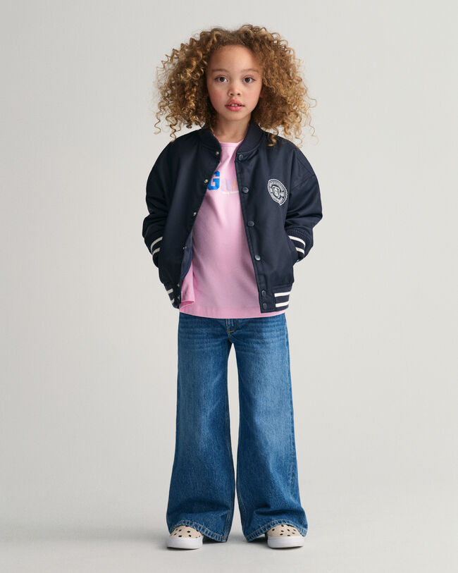 Girls-malliston lyhythihainen GANT-printtijerseypaita