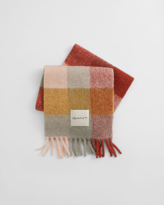 Alpakkavillasekoitteinen ruutuhuivi