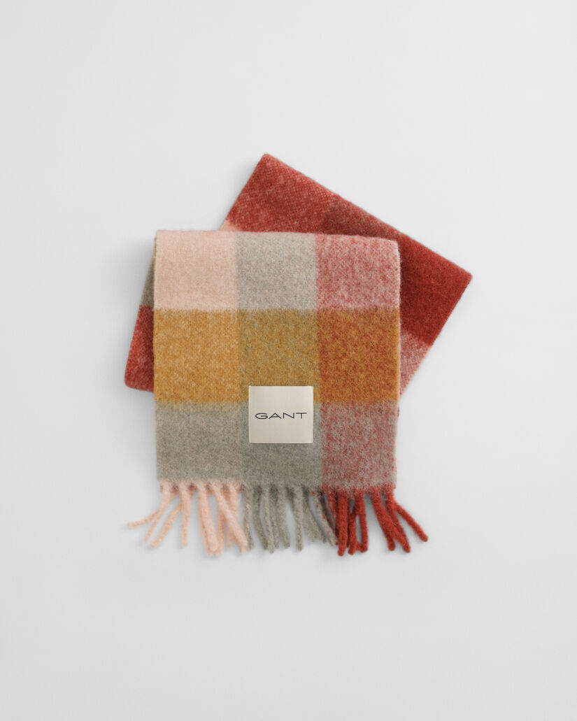 Alpakkavillasekoitteinen ruutuhuivi