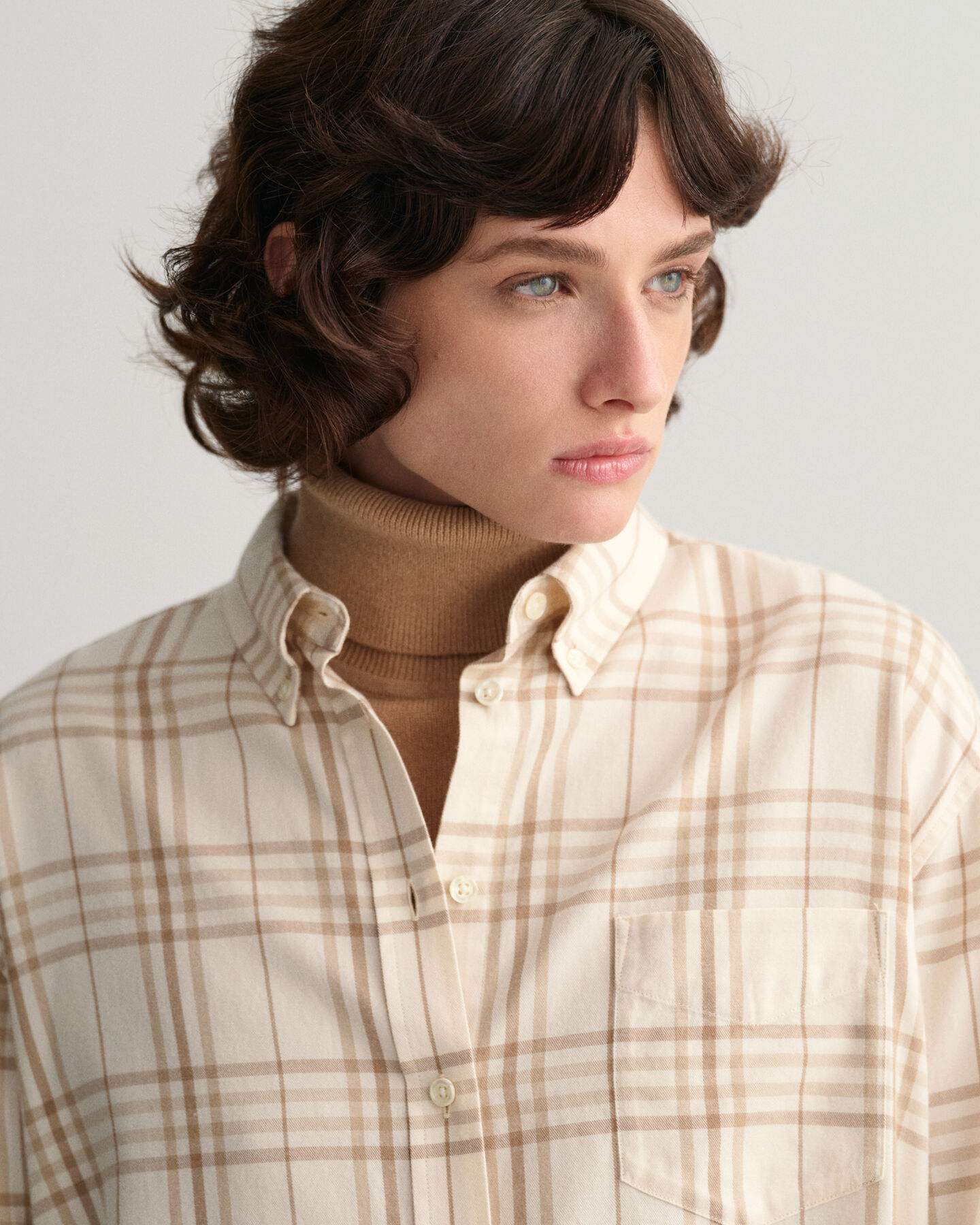 Relaxed fit ‑mitoitettu ruudullinen flanellipaita