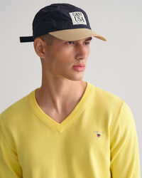 Classic-puuvillaneulepusero, v-pääntie