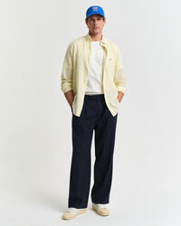 Regular&nbsp;fit ‑mitoitettu raitapaita puuvillapellavaa