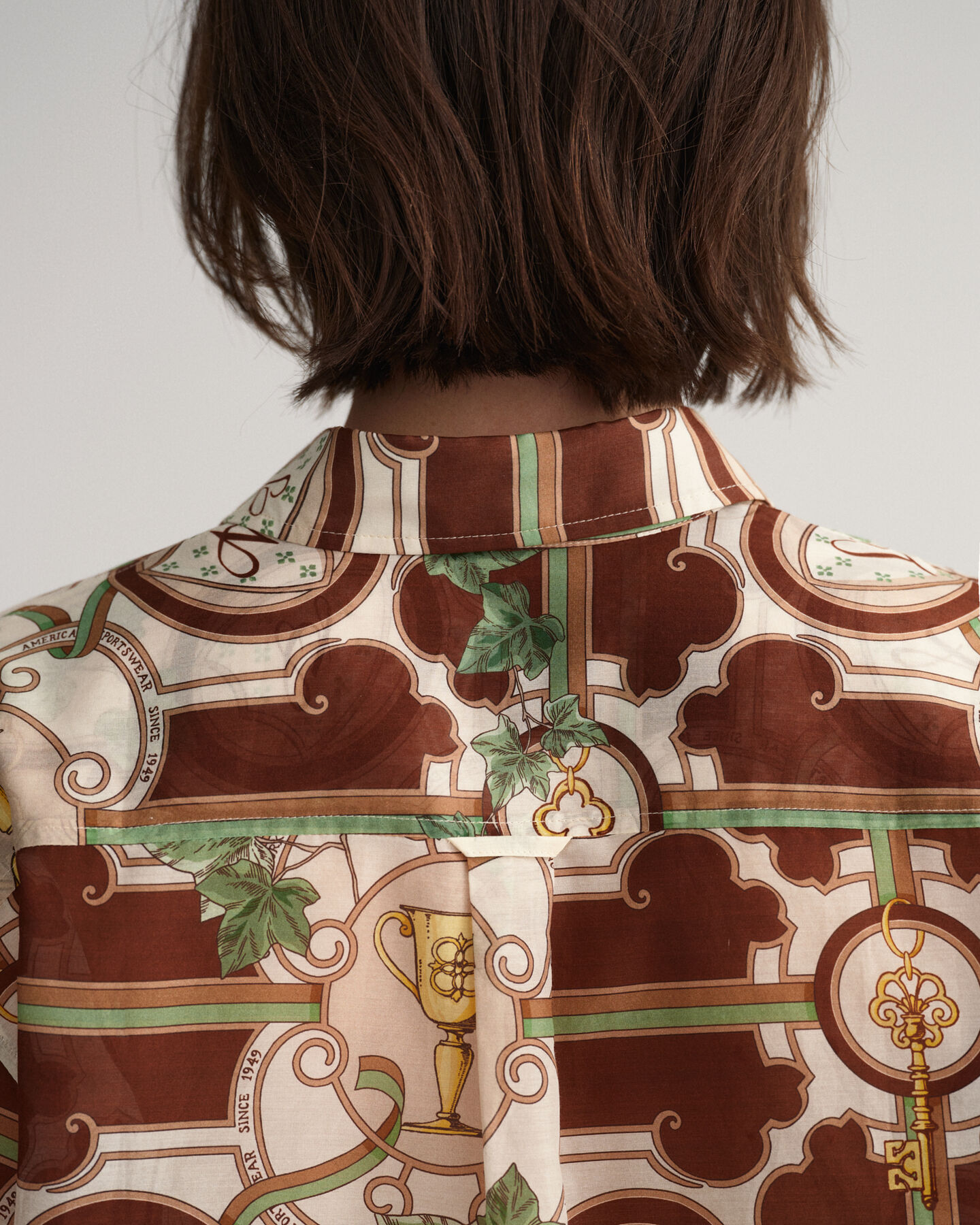 Relaxed fit ‑mitoitettu American Luxe ‑puuvilla-silkkipaita