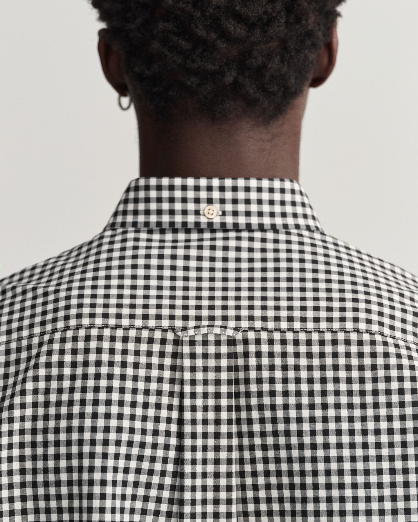 Regular&nbsp;fit ‑mitoitettu gingham-ruutuinen paita broadcloth-kankaasta