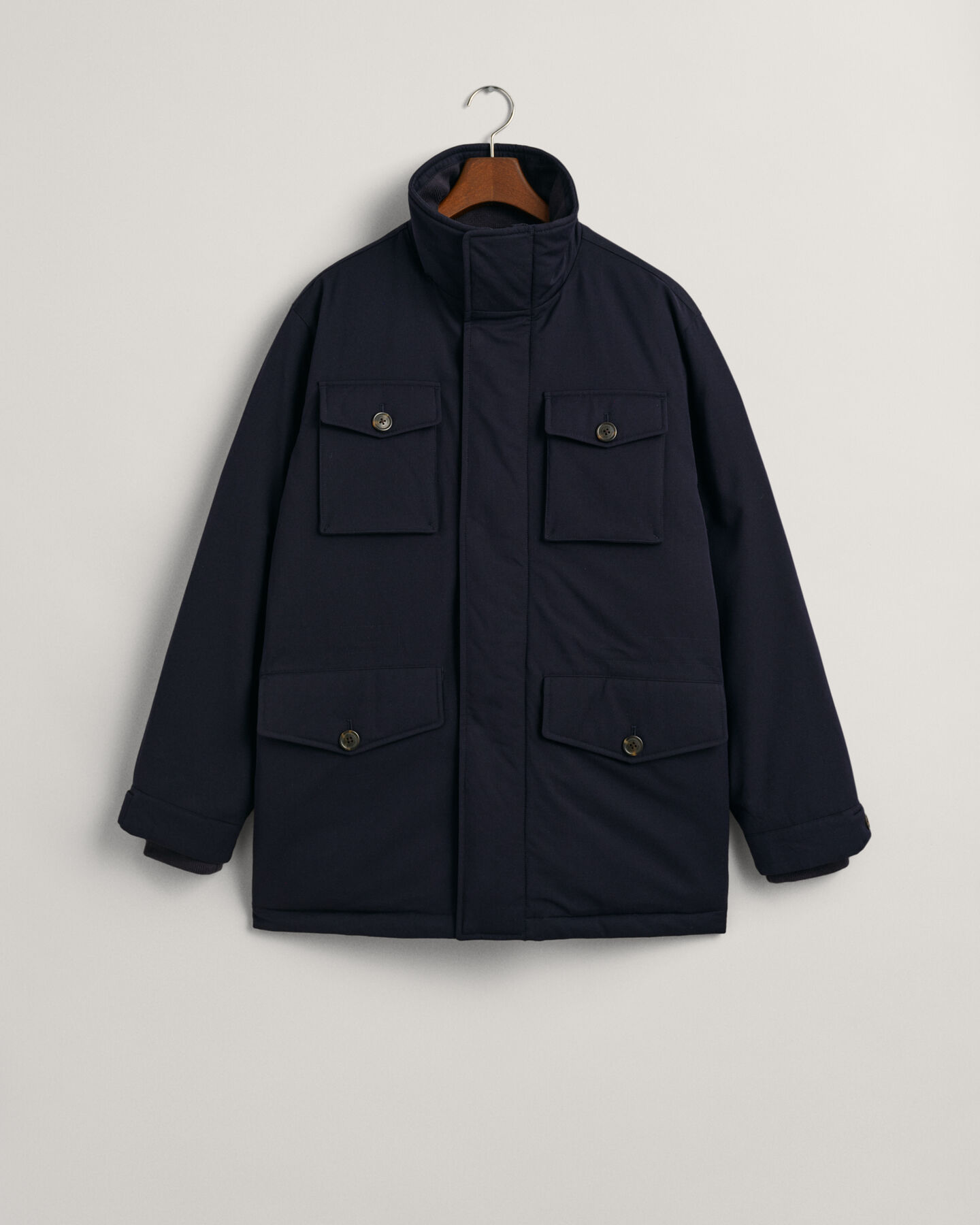 Topattu flanellikankainen maastotakki