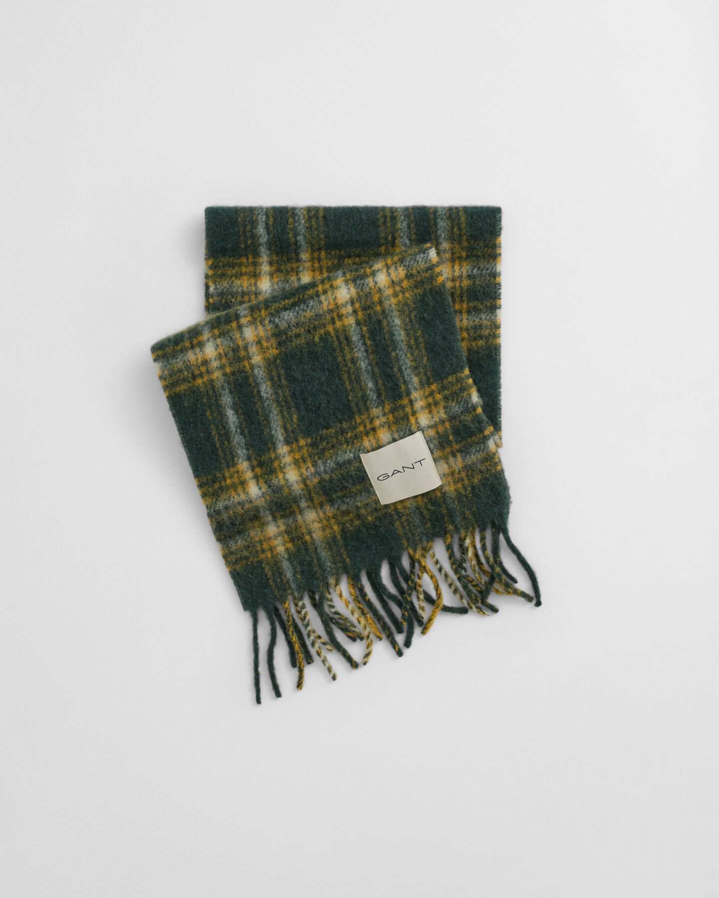 Mohair-alpakkasekoitteinen ruutuhuivi