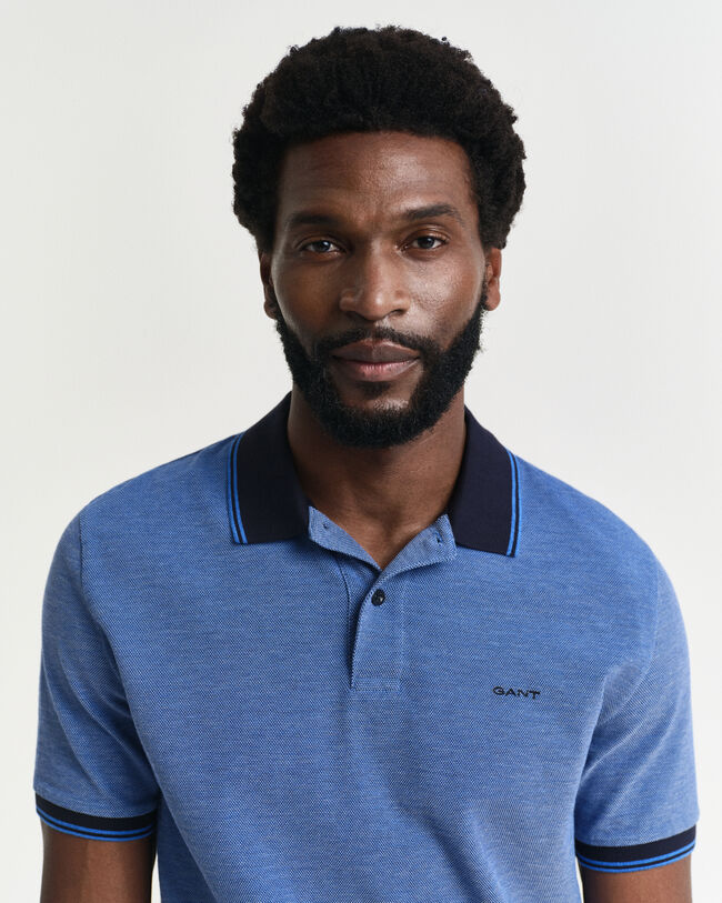 Nelivärinen oxford-kankainen pikeepaita