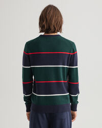 Raidallinen Banner Shield ‑neulepusero, py&ouml;re&auml; p&auml;&auml;ntie