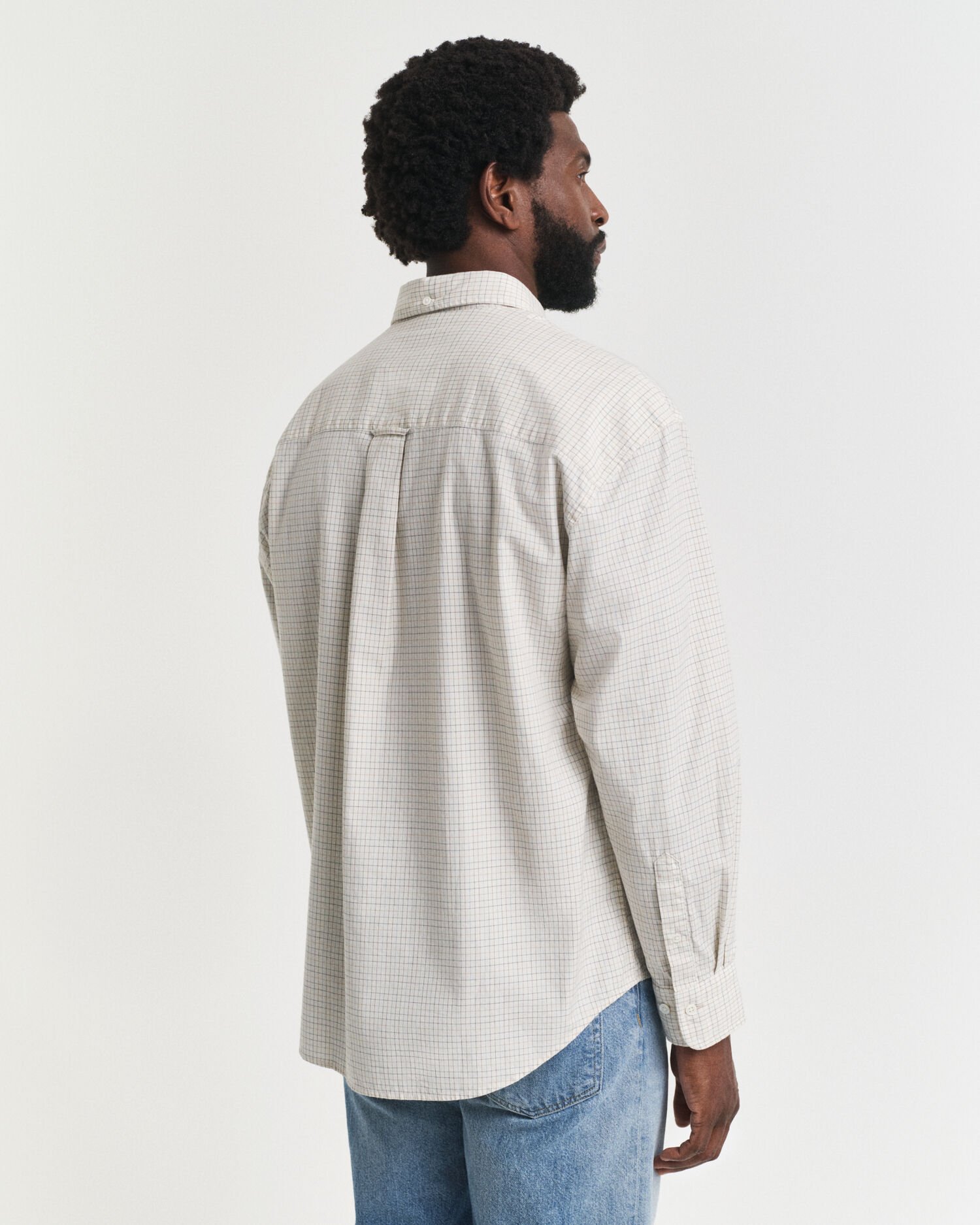 Oversized fit ‑mitoitettu ylellinen oxford-ruutupaita