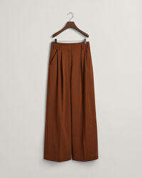 Korkeavyötäröiset leveälahkeiset laskoshousut