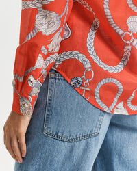 Regular fit ‑mitoitettu Sailing-printtipaita puuvilla-silkki&auml;