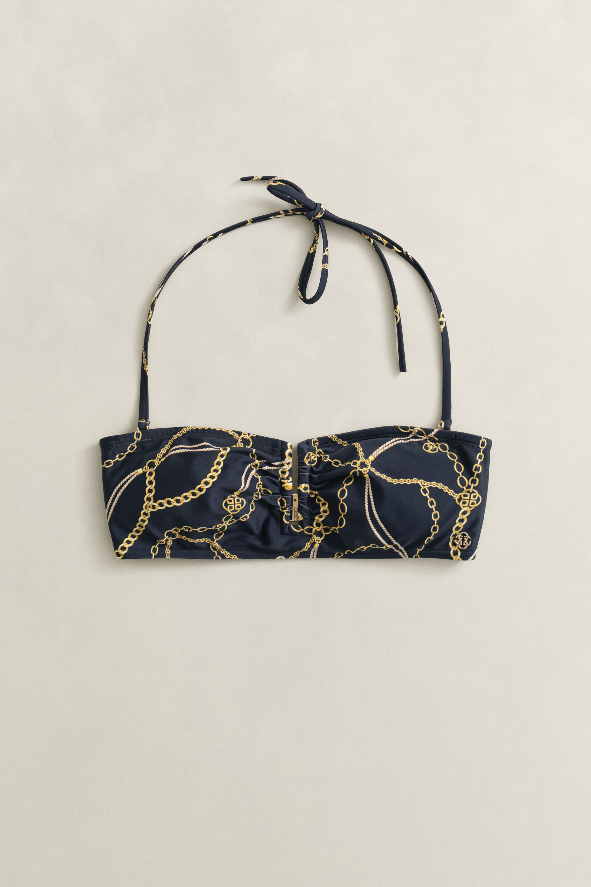 Olkaimeton ketjukuviollinen bikiniyläosa