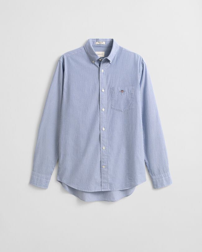 Regular fit ‑mitoitettu, pystyraidallinen Classic-popliinipaita