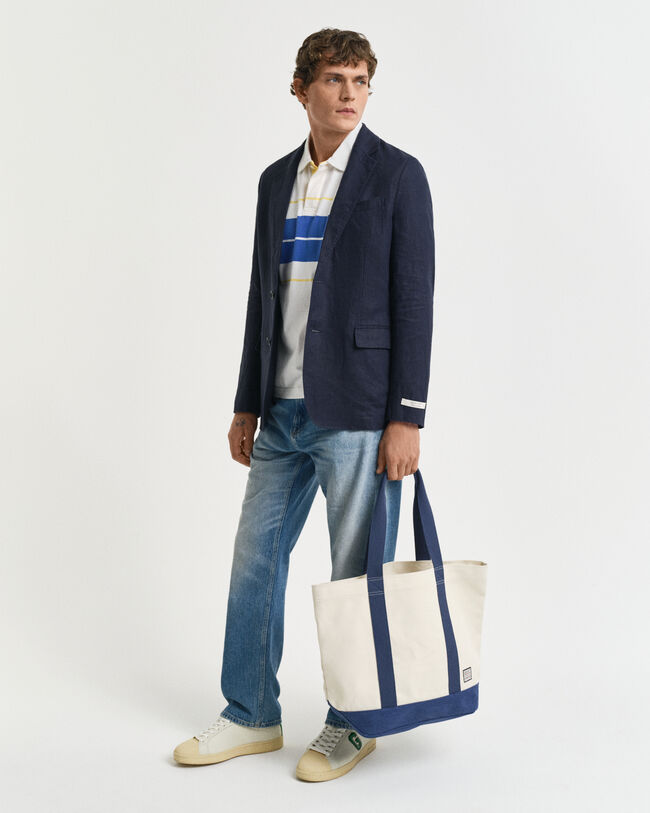 Regular fit ‑mitoitettu valmiina pellavableiseri