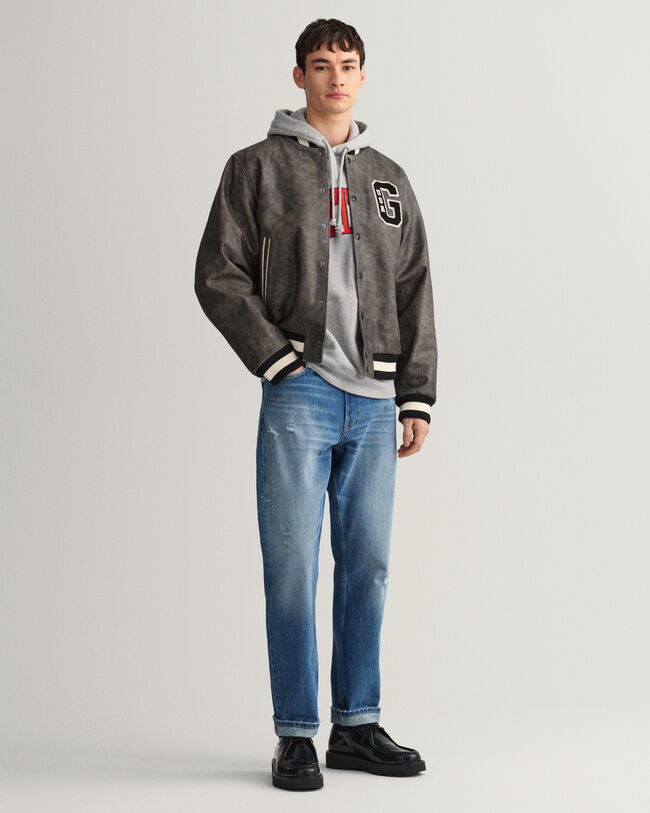 Nahkainen GANT Varsity Jacket