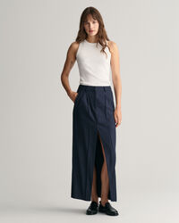 Laskostettu Pinstripe-maksihame