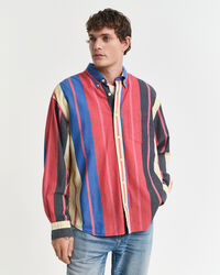 Oversized fit ‑mitoitettu seersucker-raitapaita