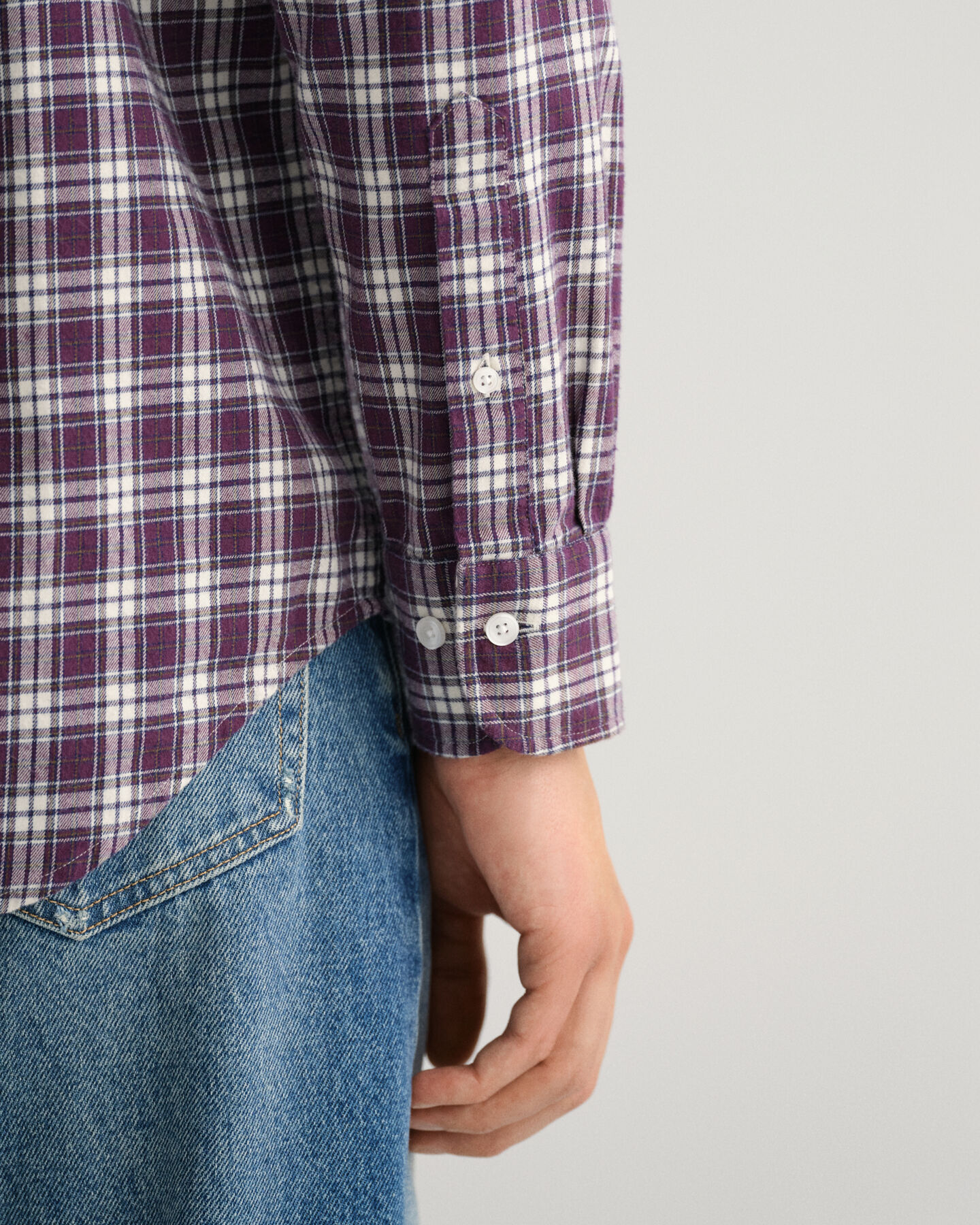 Regular fit ‑mitoitettu ruudullinen flanellipaita