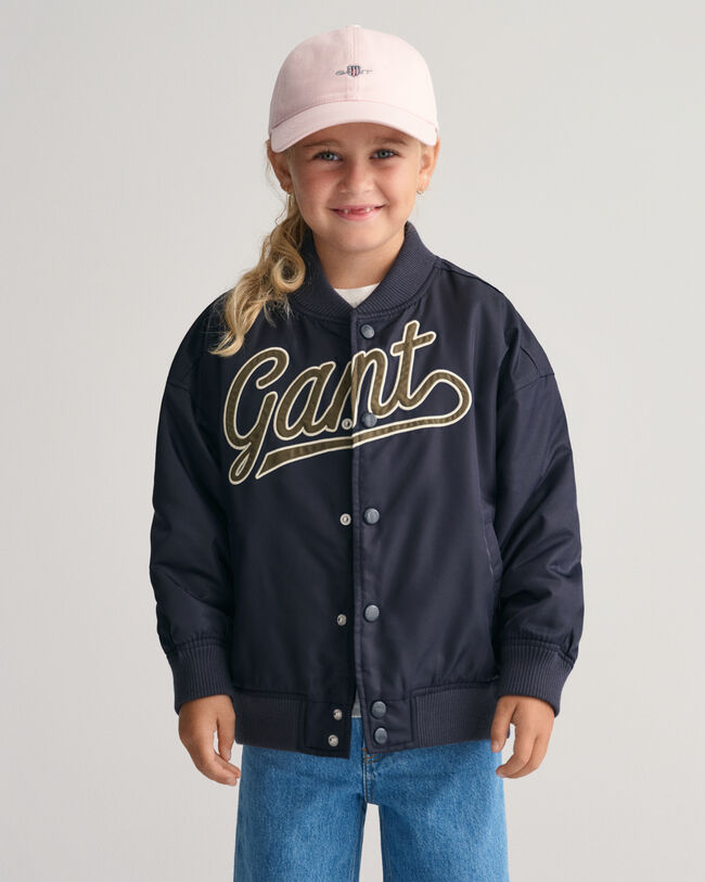 Kids-malliston Script Graphic Varsity Jacket ‑takki