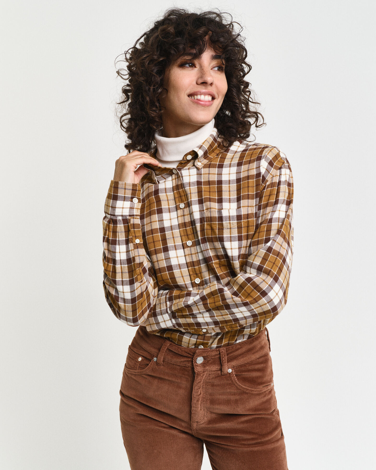 Relaxed fit ‑mitoitettu ruudullinen flanellipaita