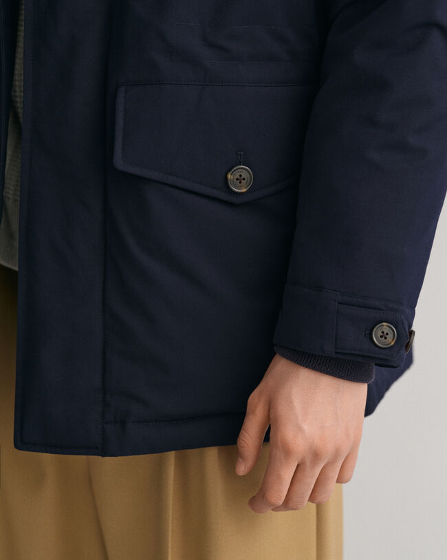 Topattu flanellikankainen maastotakki