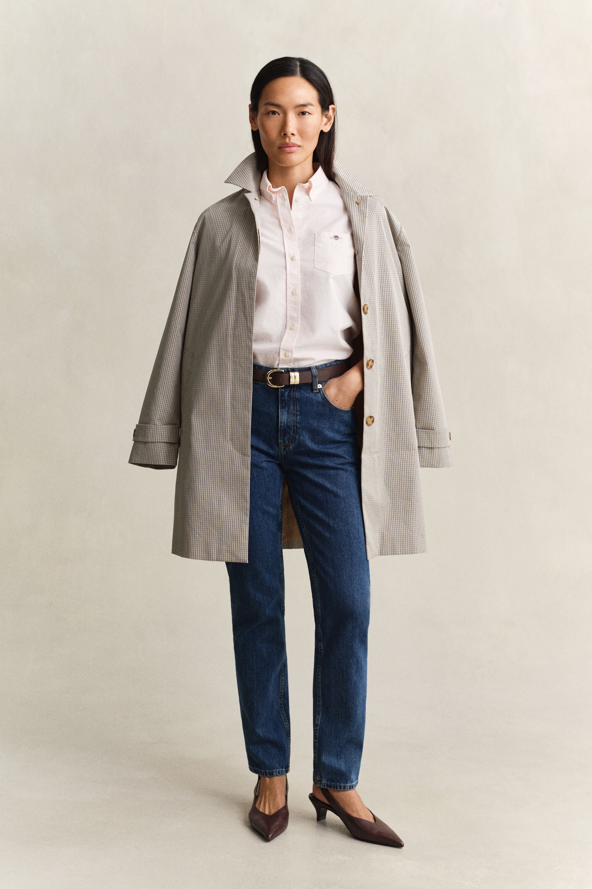 Regular fit ‑mitoitettu raidallinen Classic-oxford-paita