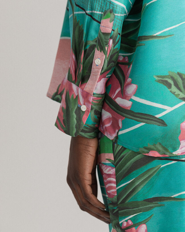 Printtikuvioitu Scenery-silkkipaita