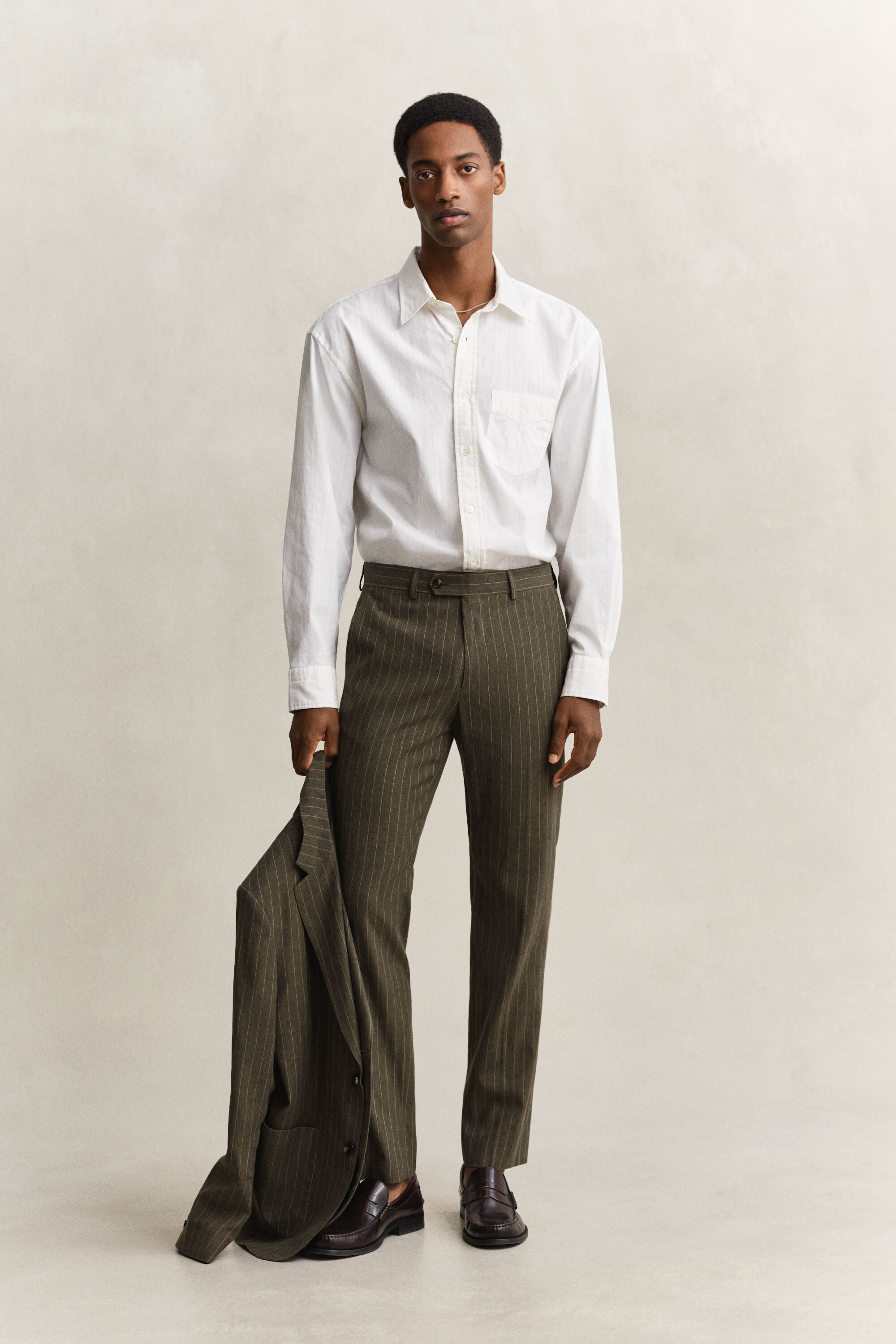 Dobby-raidallinen relaxed fit ‑mitoitettu paita