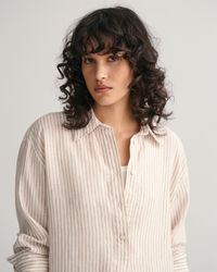 Raidallinen pellavapaitamekko