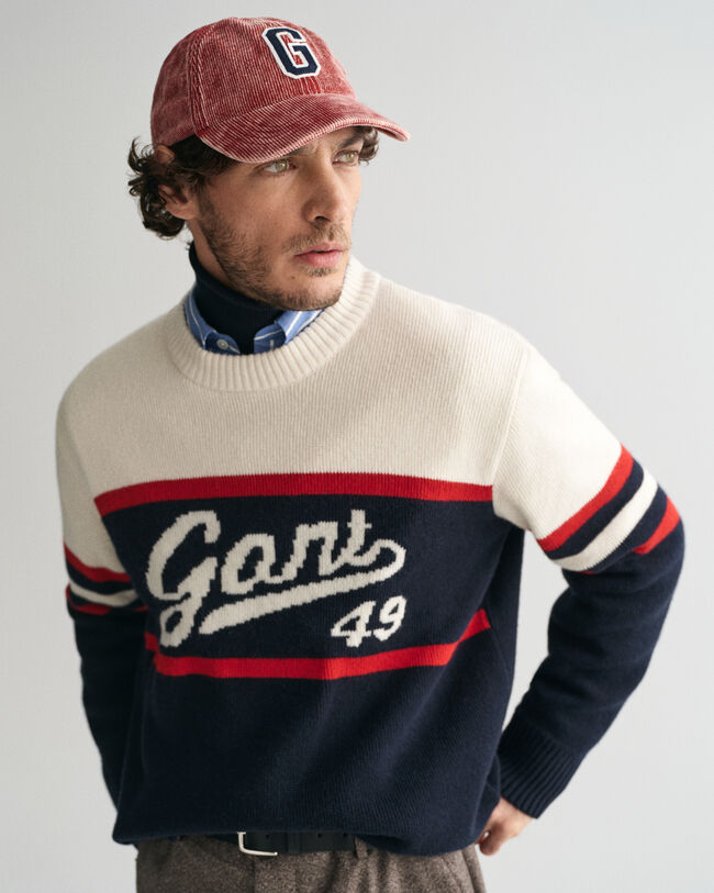 GANT Vintage Graphic ‑neulepusero, pyöreä pääntie