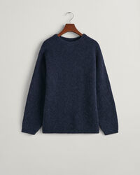 Hairy Textured -neulepusero, jossa py&ouml;re&auml; p&auml;&auml;ntie