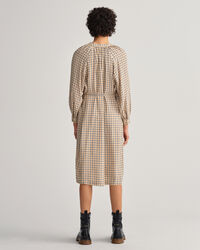 Ruudullinen paitamekko pystykauluksella