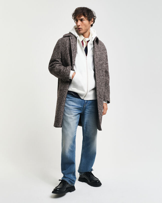 Kohokuviollinen vetoketjuhuppari