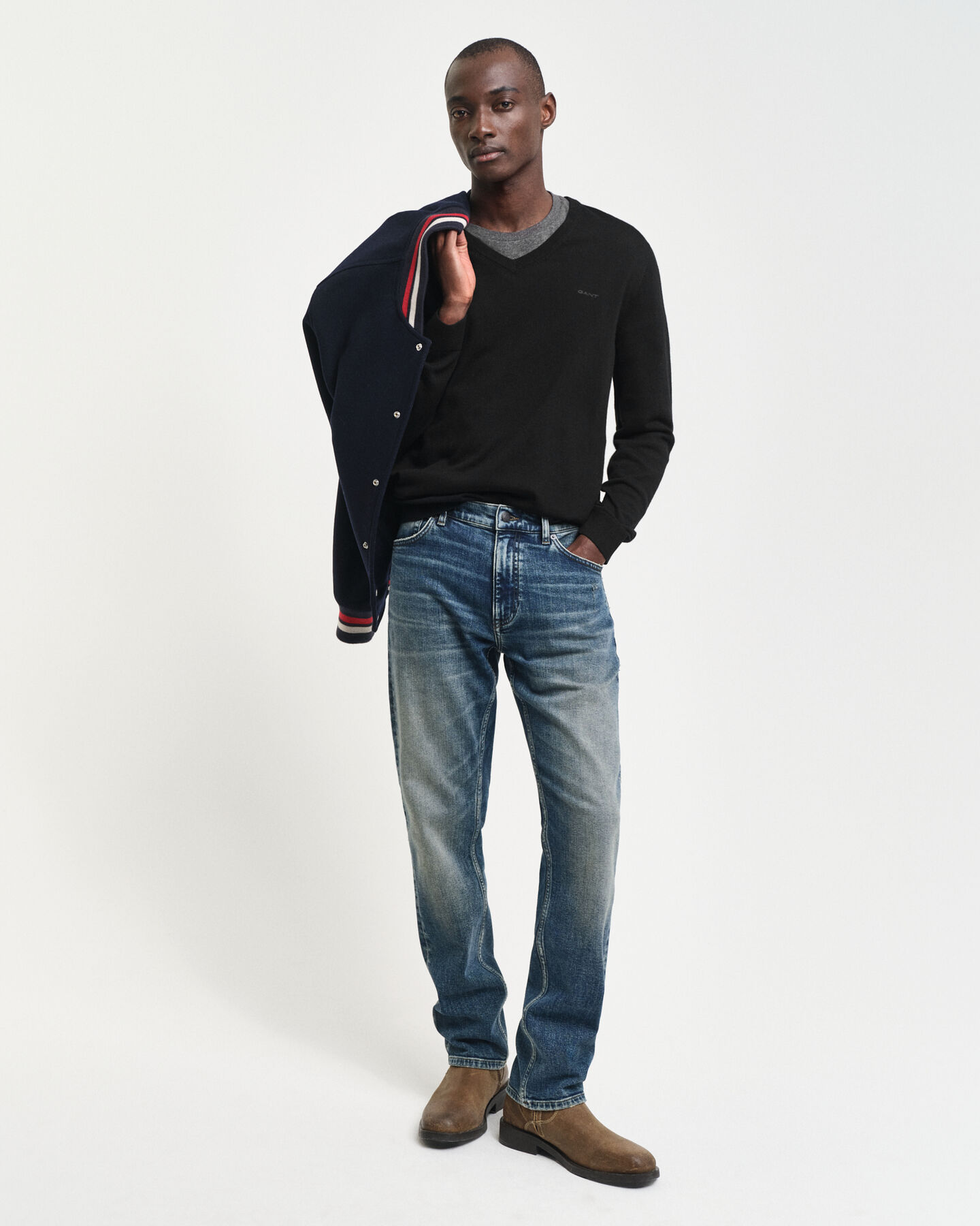 Ohut merinovillaneule, v-pääntie