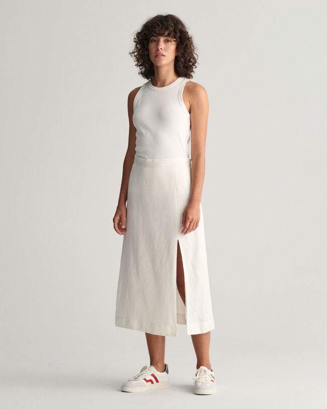 Pellavasekoitteinen midihame