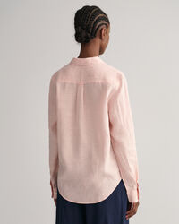 Regular fit ‑mitoitettu pellavainen chambray-paita