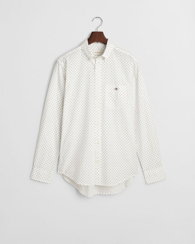 Regular fit ‑mitoitettu pikkukuvioinen paita