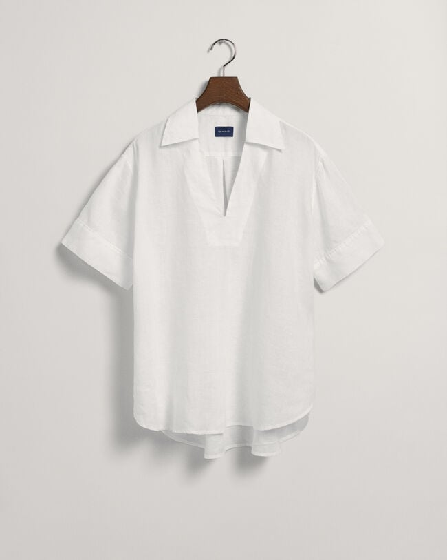 Lyhythihainen Popover-pellavapusero