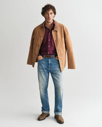 Regular fit ‑mitoitettu pikkuruutuinen flanellipaita