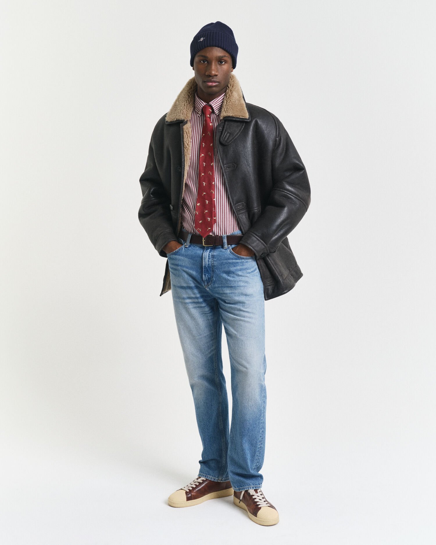 Raidallinen klassinen popliinipaita