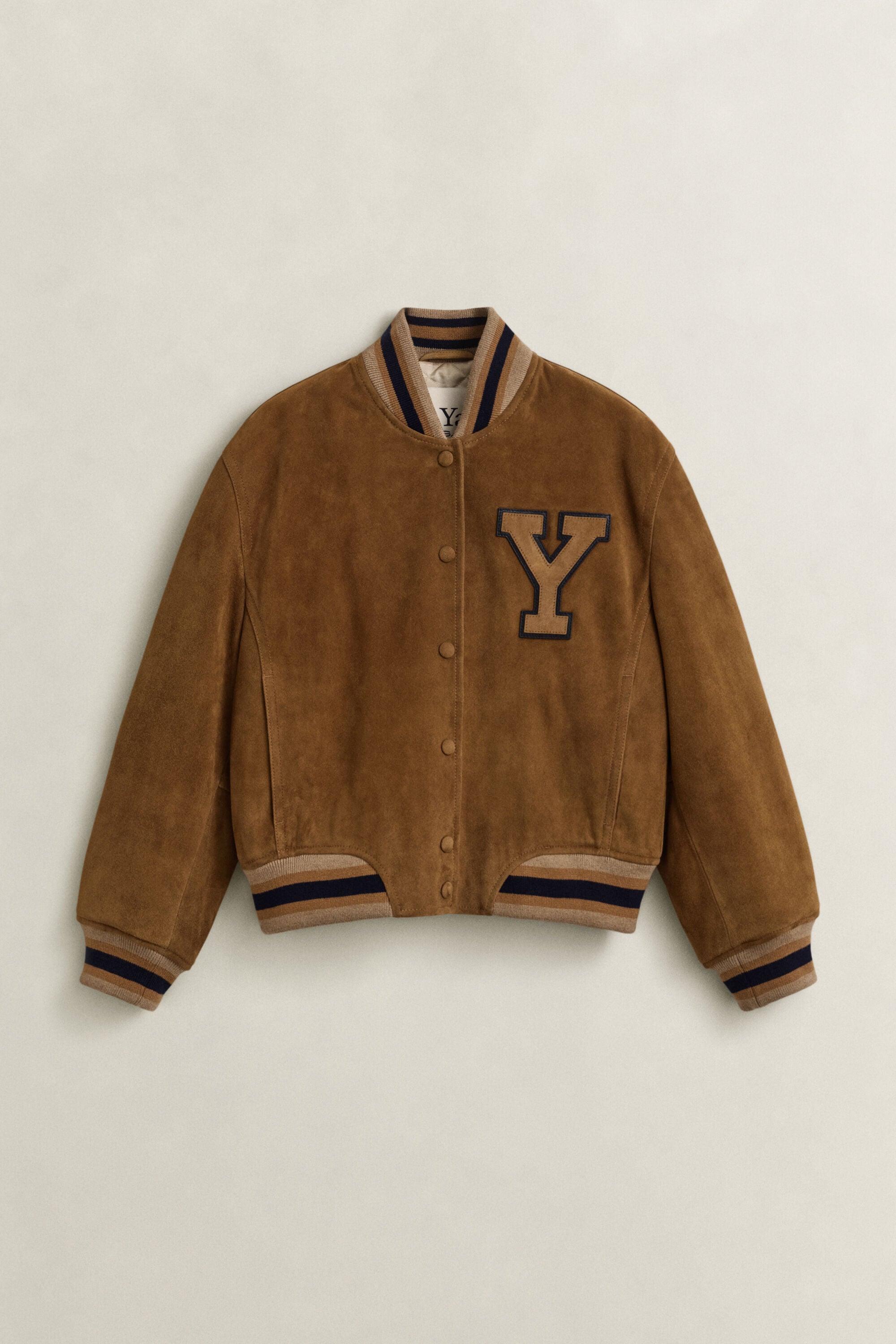 Gant x Yale Varsity Jacket ‑mokkanahkatakki