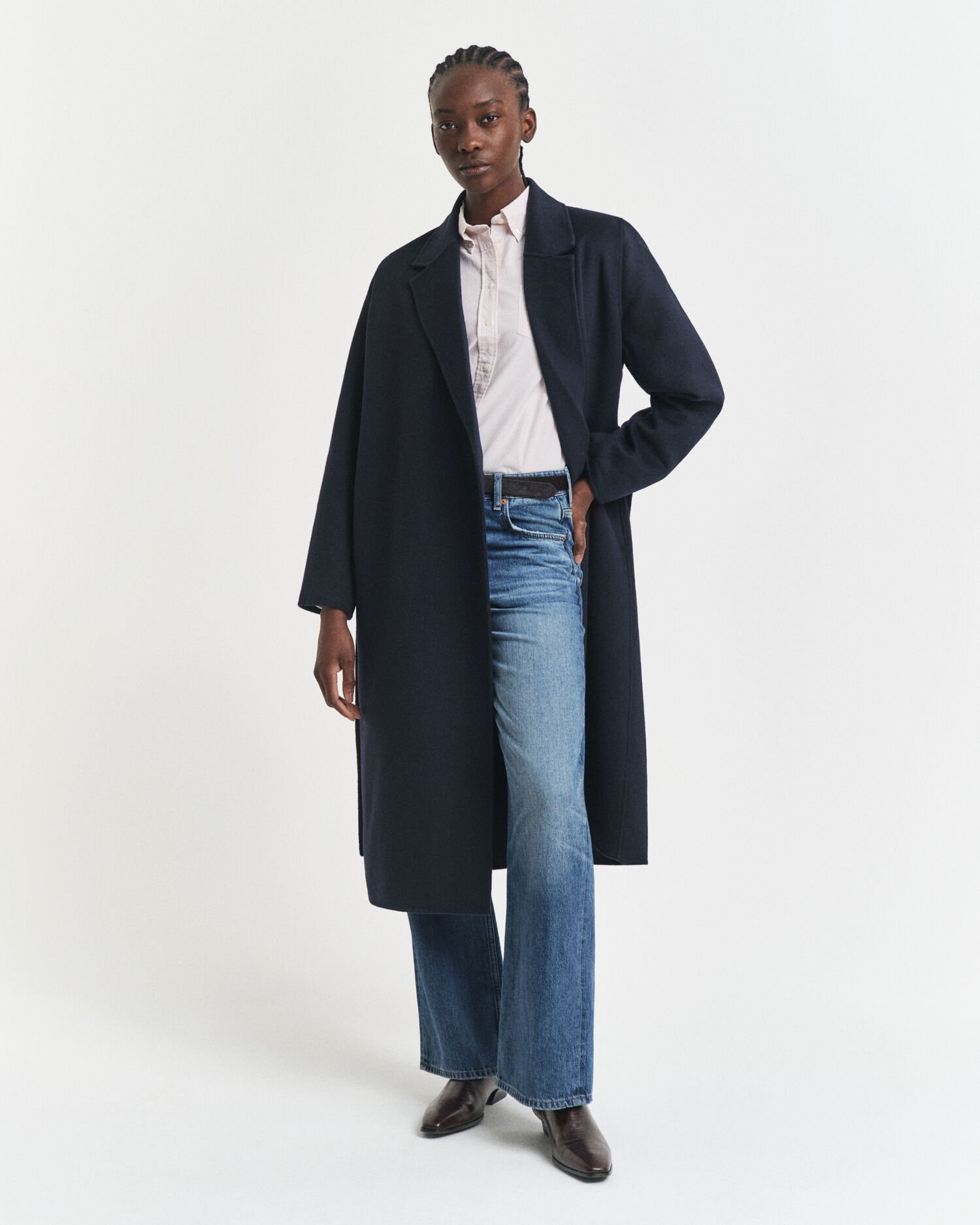 Regular fit ‑mitoitettu raidallinen Classic-oxford-paita