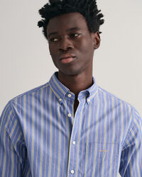 Regular fit ‑mitoitettu raidallinen popliinipaita