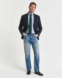 Regular fit ‑mitoitettu raidallinen klassinen oxford-paita