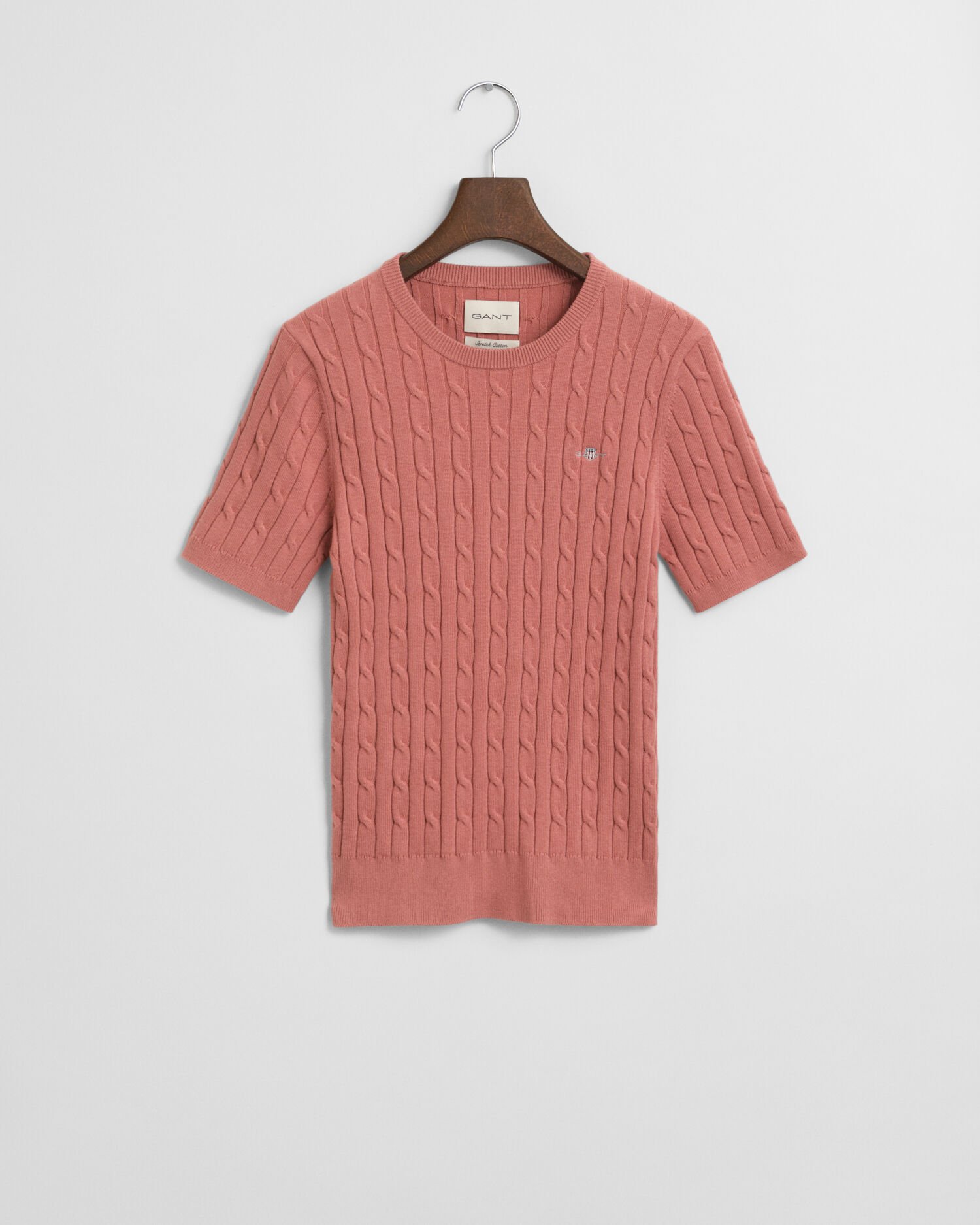 Lyhythihainen palmikkoneulepusero