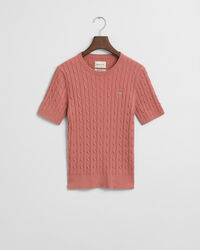 Joustopuuvillainen palmikkoneulepusero