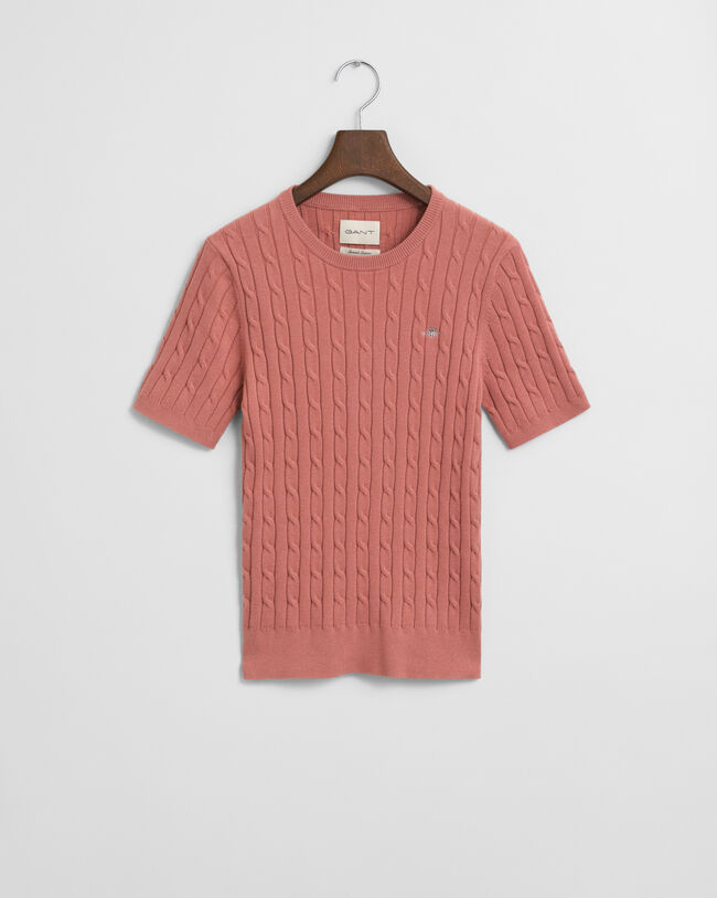 Joustopuuvillainen palmikkoneulepusero