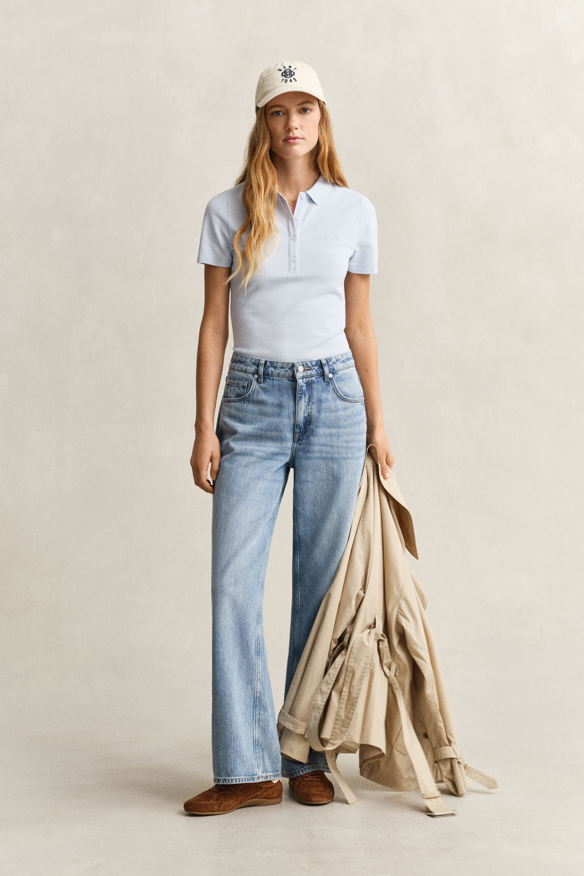 Slim fit ‑mitoitettu pikeepaita