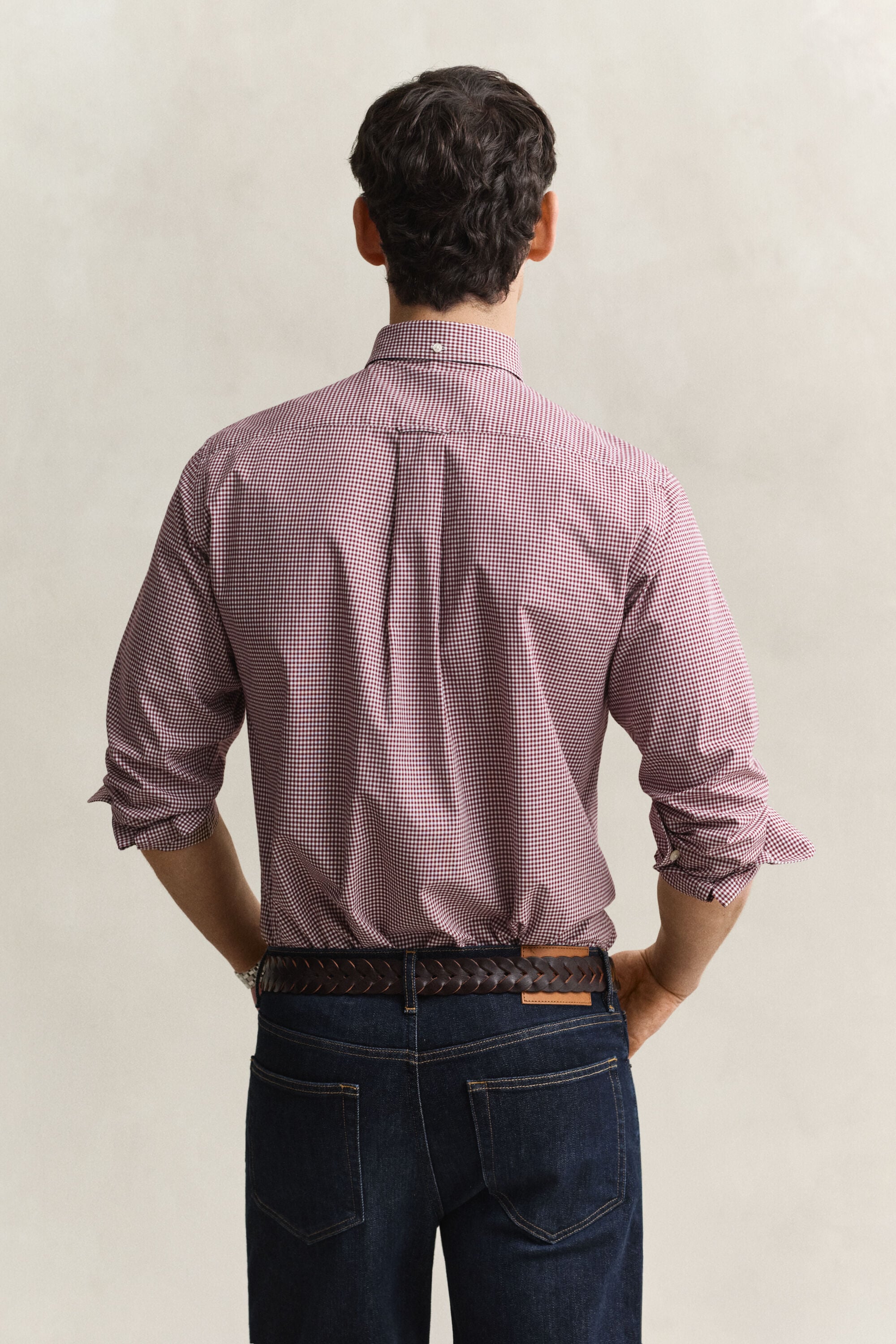 Gingham-ruudullinen Classic-popliinipaita