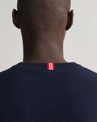 Ohut Texture-neulepusero, pyöreä pääntie